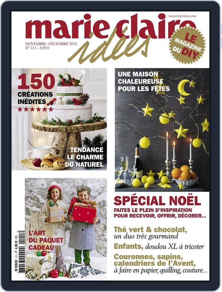 Marie Claire Idées (Digital) Subscription                    November 1st, 2015 Issue