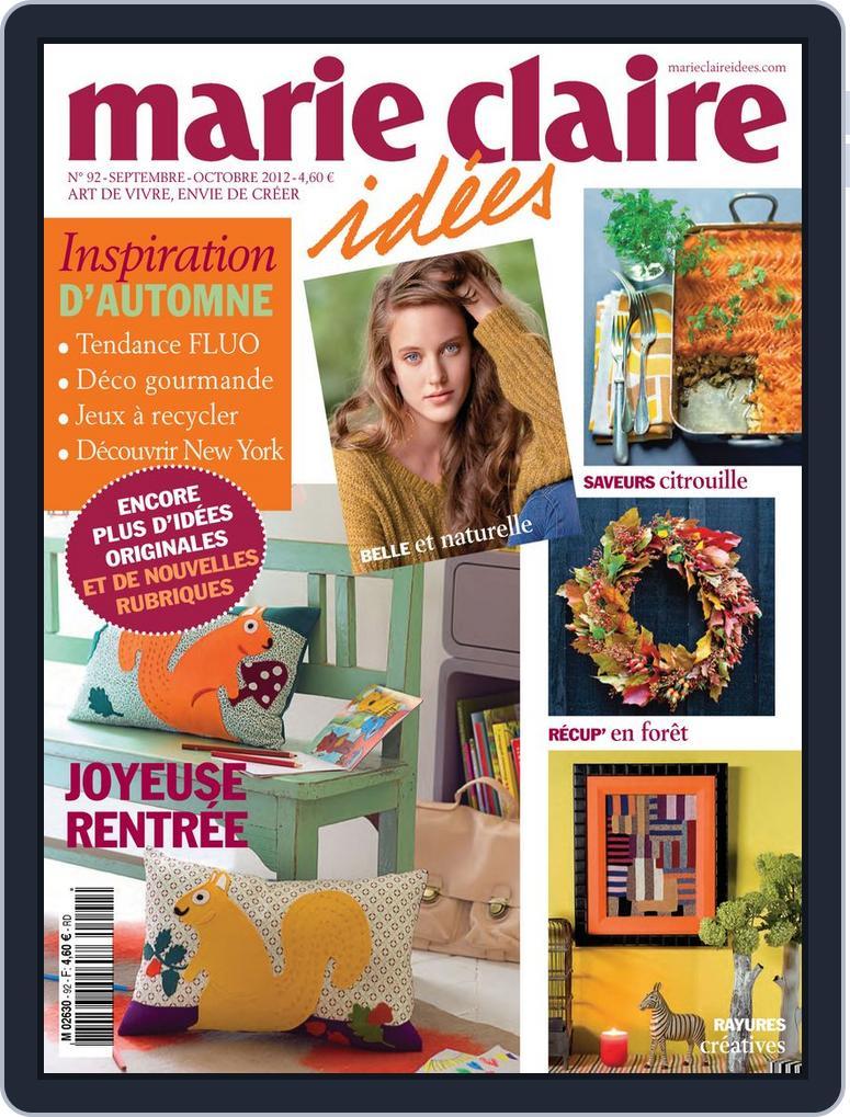 Marie Claire Idées (Digital) Subscription                    September 3rd, 2012 Issue