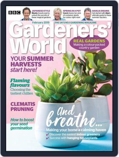 BBC Gardeners' World February 1st, 2019 Digital Back Issue Cover