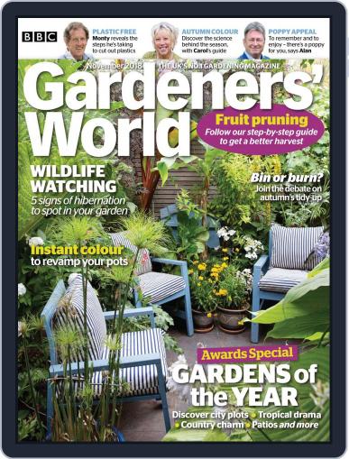 BBC Gardeners' World November 1st, 2018 Digital Back Issue Cover