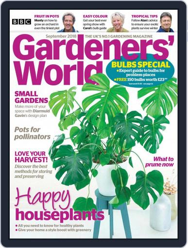 BBC Gardeners' World September 1st, 2018 Digital Back Issue Cover