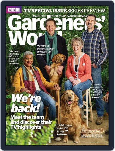 BBC Gardeners' World March 1st, 2018 Digital Back Issue Cover