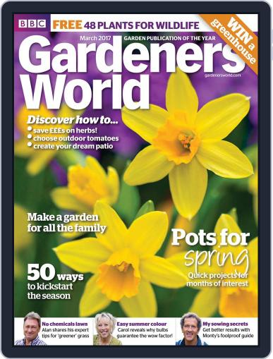 BBC Gardeners' World March 1st, 2017 Digital Back Issue Cover