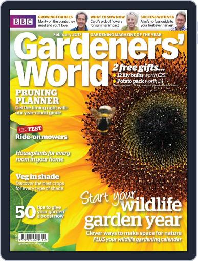 BBC Gardeners' World February 1st, 2017 Digital Back Issue Cover
