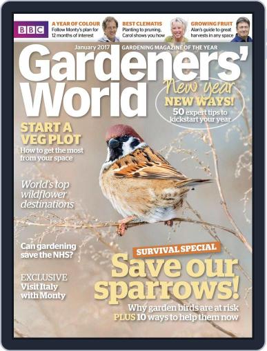 BBC Gardeners' World January 1st, 2017 Digital Back Issue Cover