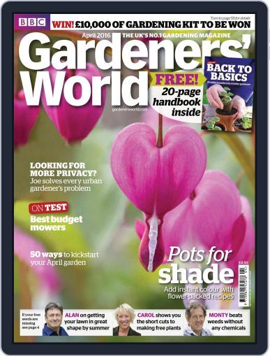 BBC Gardeners' World March 25th, 2016 Digital Back Issue Cover