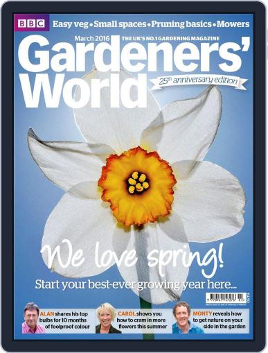 BBC Gardeners' World February 24th, 2016 Digital Back Issue Cover