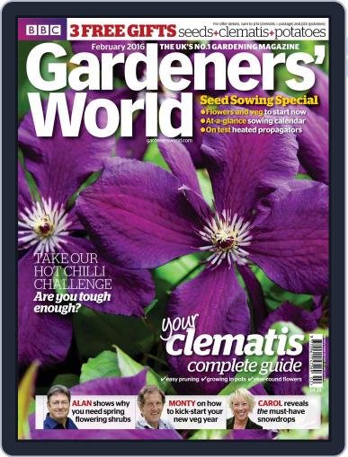 BBC Gardeners' World January 26th, 2016 Digital Back Issue Cover