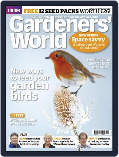 BBC Gardeners' World January 1st, 2016 Digital Back Issue Cover