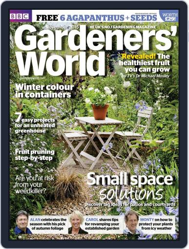 BBC Gardeners' World November 1st, 2015 Digital Back Issue Cover