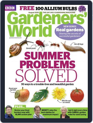 BBC Gardeners' World August 1st, 2015 Digital Back Issue Cover