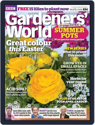BBC Gardeners' World March 27th, 2015 Digital Back Issue Cover