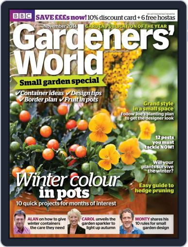BBC Gardeners' World October 24th, 2014 Digital Back Issue Cover