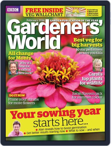 BBC Gardeners' World January 24th, 2014 Digital Back Issue Cover