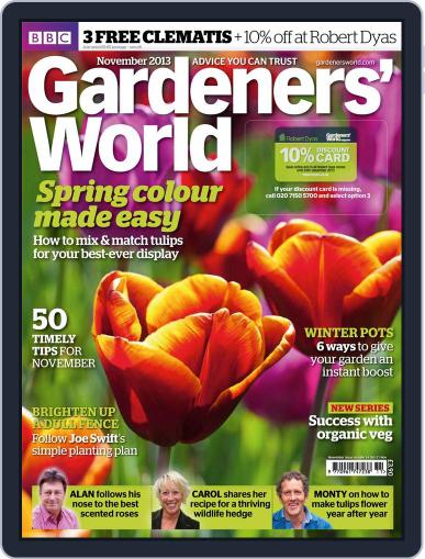 BBC Gardeners' World October 25th, 2013 Digital Back Issue Cover