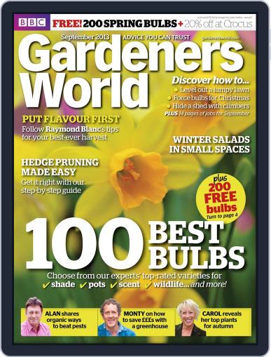 BBC Gardeners' World August 23rd, 2013 Digital Back Issue Cover