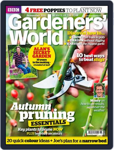 BBC Gardeners' World October 23rd, 2012 Digital Back Issue Cover