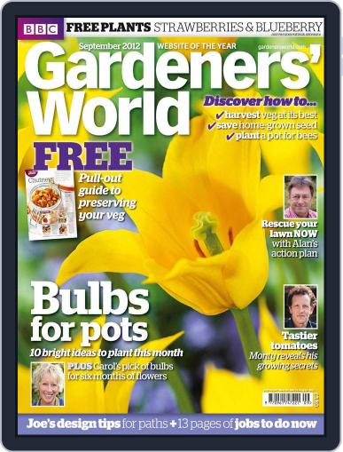 BBC Gardeners' World August 27th, 2012 Digital Back Issue Cover