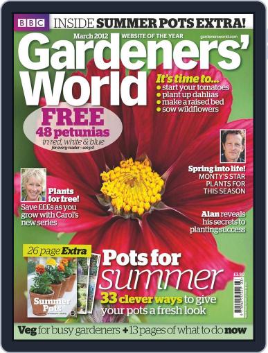 BBC Gardeners' World February 27th, 2012 Digital Back Issue Cover