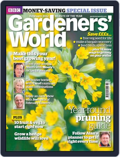 BBC Gardeners' World January 26th, 2012 Digital Back Issue Cover