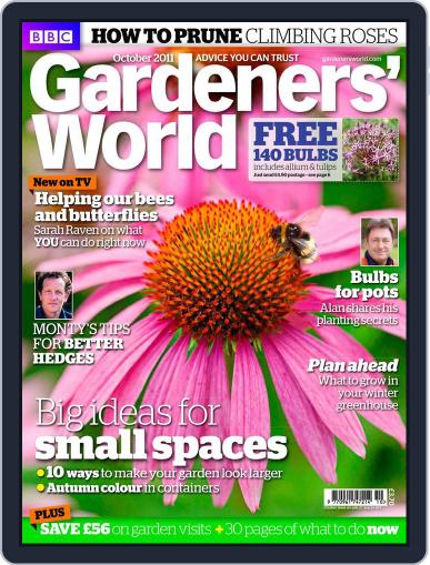 BBC Gardeners' World September 30th, 2011 Digital Back Issue Cover