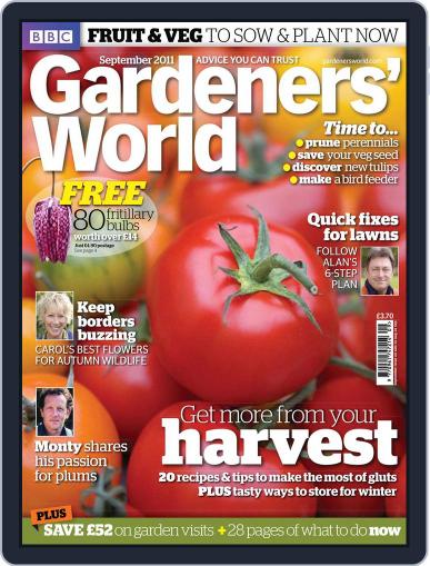 BBC Gardeners' World August 26th, 2011 Digital Back Issue Cover