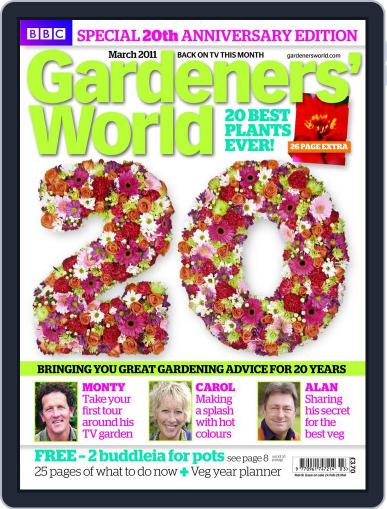 BBC Gardeners' World February 23rd, 2011 Digital Back Issue Cover