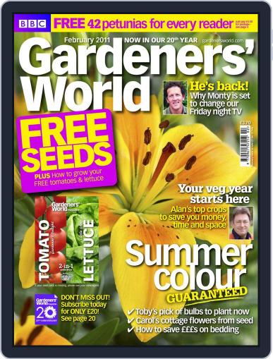 BBC Gardeners' World January 26th, 2011 Digital Back Issue Cover