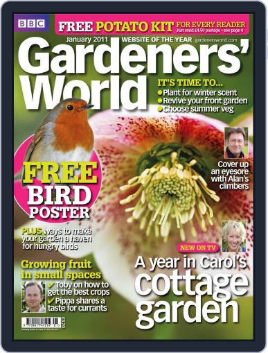 BBC Gardeners' World January 3rd, 2011 Digital Back Issue Cover