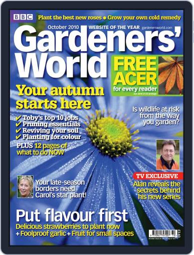 BBC Gardeners' World October 1st, 2010 Digital Back Issue Cover