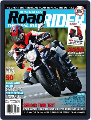 Australian Road Rider October 19th, 2011 Digital Back Issue Cover