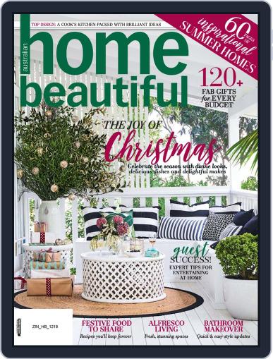 Australian Home Beautiful December 1st, 2018 Digital Back Issue Cover