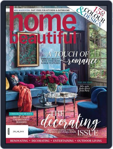 Australian Home Beautiful April 1st, 2018 Digital Back Issue Cover