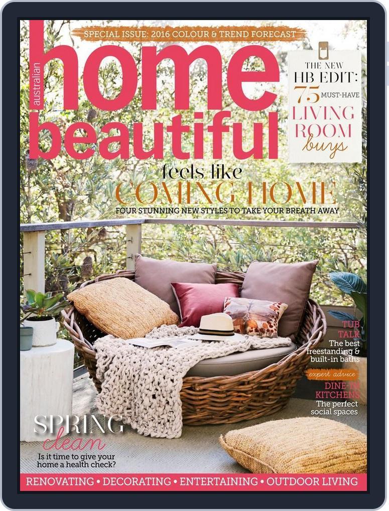 Australian Home Beautiful (Digital) Subscription                    August 31st, 2015 Issue