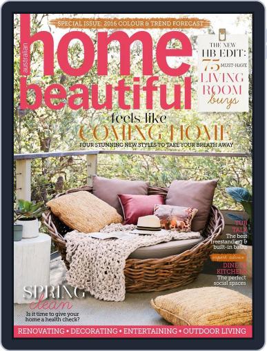 Australian Home Beautiful August 31st, 2015 Digital Back Issue Cover