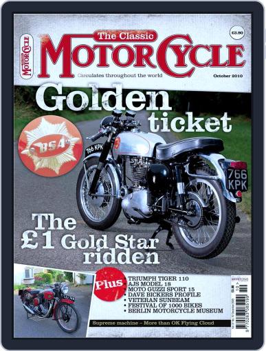 The Classic MotorCycle August 31st, 2010 Digital Back Issue Cover