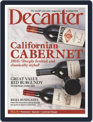 Decanter November 1st, 2018 Digital Back Issue Cover