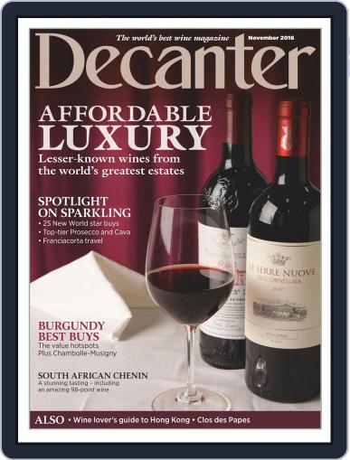 Decanter November 1st, 2016 Digital Back Issue Cover