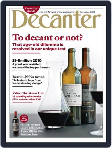 Decanter October 3rd, 2013 Digital Back Issue Cover