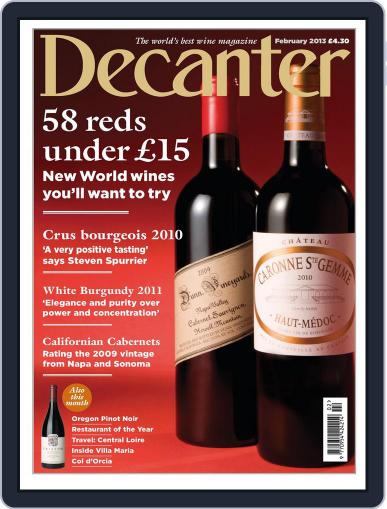 Decanter January 2nd, 2013 Digital Back Issue Cover