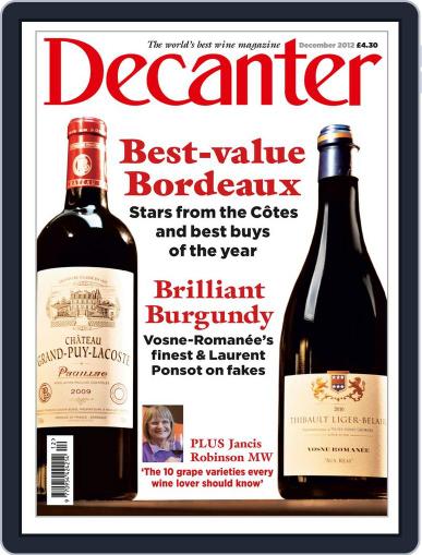 Decanter November 6th, 2012 Digital Back Issue Cover