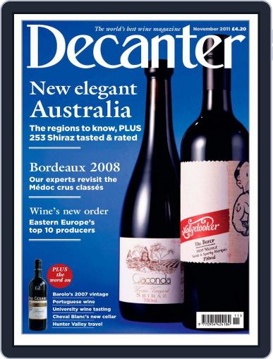 Decanter September 29th, 2011 Digital Back Issue Cover