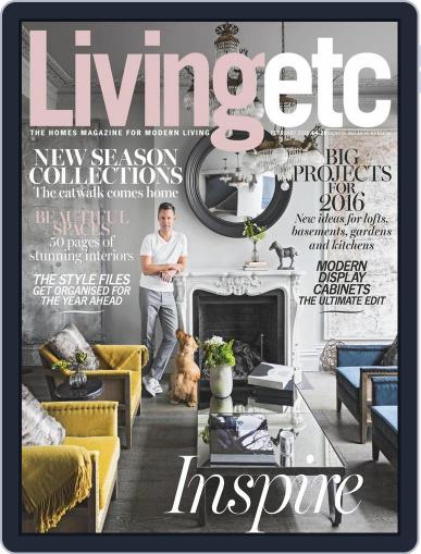 Living Etc January 2nd, 2016 Digital Back Issue Cover