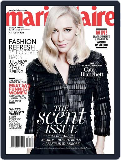 Marie Claire South Africa October 1st, 2015 Digital Back Issue Cover