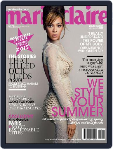 Marie Claire South Africa January 1st, 2015 Digital Back Issue Cover