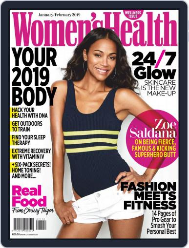 Women's Health South Africa January 1st, 2019 Digital Back Issue Cover