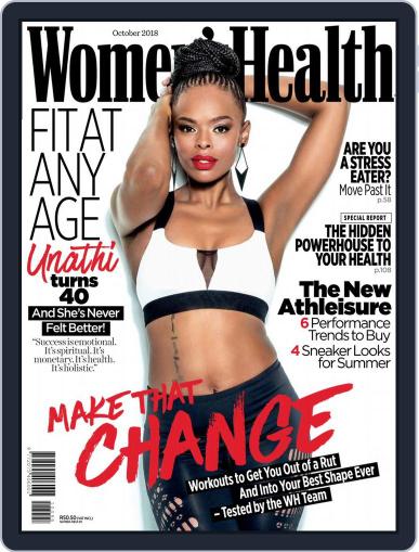 Women's Health South Africa October 1st, 2018 Digital Back Issue Cover