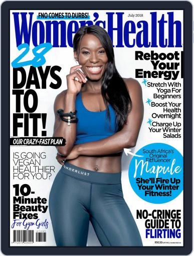Women's Health South Africa July 1st, 2018 Digital Back Issue Cover