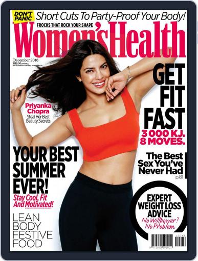 Women's Health South Africa December 1st, 2016 Digital Back Issue Cover