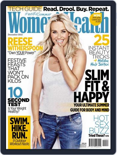 Women's Health South Africa December 1st, 2015 Digital Back Issue Cover